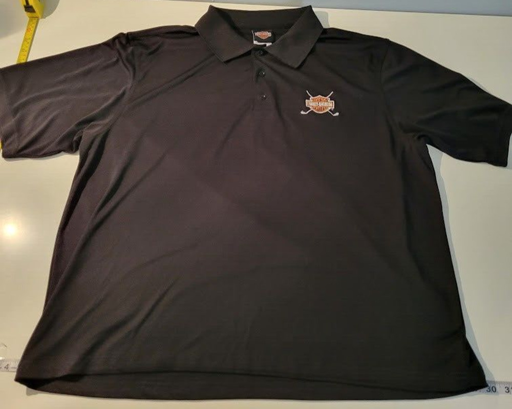 Harley Davidson Shirt Men's 2XL Black Las Vegas Polo Short Sleeve Motorcycles